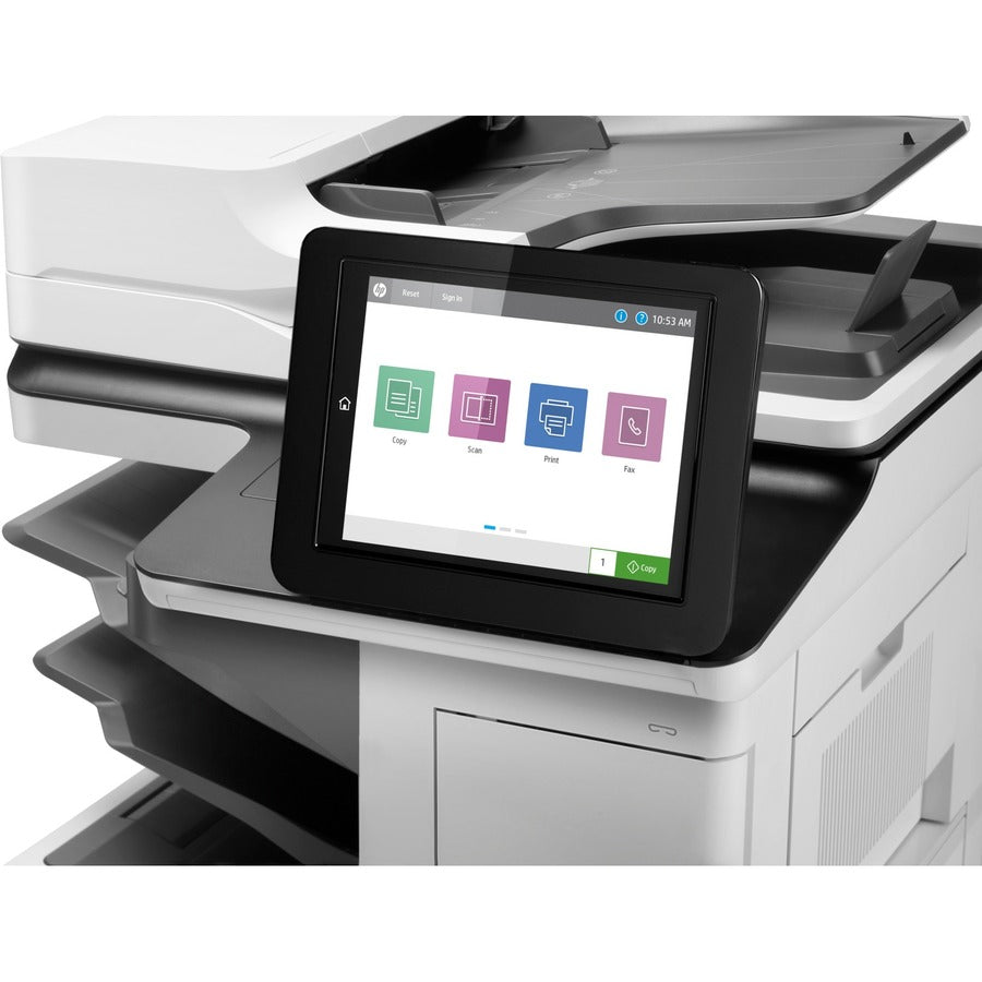 HP LaserJet Enterprise M634z Laser Multifunction Printer-Monochrome-Copier/Fax/Scanner-55 ppm Mono Print-1200x1200 dpi Print-Automatic Duplex Print-300000 Pages-2300 sheets Input-600 dpi Optical Scan-Wireless LAN-Mopria-Wi-Fi Direct 7PS96A#BGJ