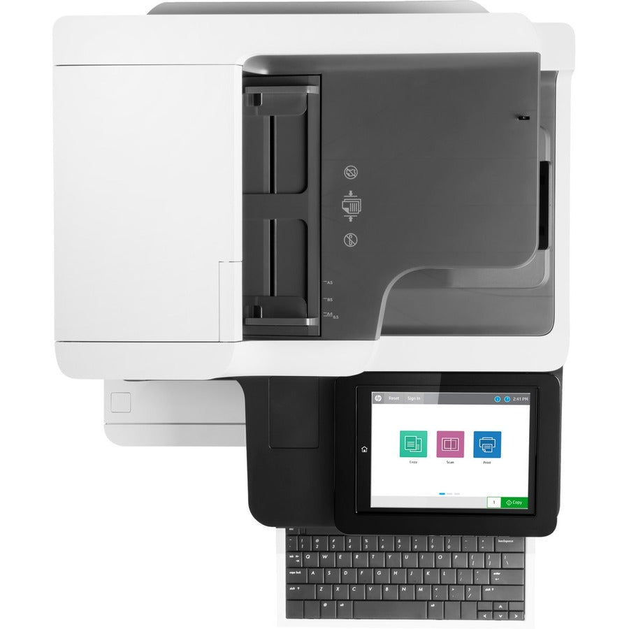 HP LaserJet M634h Laser Multifunction Printer-Monochrome-Copier/Scanner-52 ppm Mono Print-1200x1200 Print-Automatic Duplex Print-300000 Pages Monthly-650 sheets Input-Color Scanner-600 Optical Scan-Gigabit Ethernet 7PS95A#BGJ