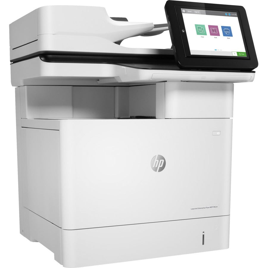 HP LaserJet M634h Laser Multifunction Printer-Monochrome-Copier/Scanner-52 ppm Mono Print-1200x1200 Print-Automatic Duplex Print-300000 Pages Monthly-650 sheets Input-Color Scanner-600 Optical Scan-Gigabit Ethernet 7PS95A#BGJ