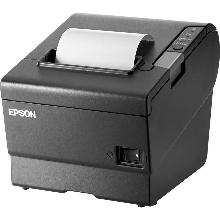 HP TM-88VI Desktop Direct Thermal Printer - Monochrome - Receipt Print - Ethernet - USB - Yes - Serial - Parallel - Bluetooth - With Cutter - Black 2HV25AA
