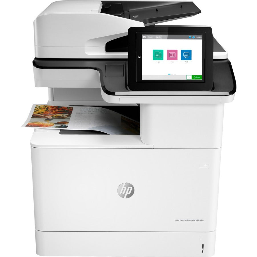 HP LaserJet M776 M776dn Laser Multifunction Printer-Color-Copier/Scanner-46 ppm Mono/46 ppm Color Print-1200x1200 Print-Automatic Duplex Print-200000 Pages Monthly-650 sheets Input-Color Scanner-600 Optical Scan-Gigabit Ethernet T3U55A#BGJ