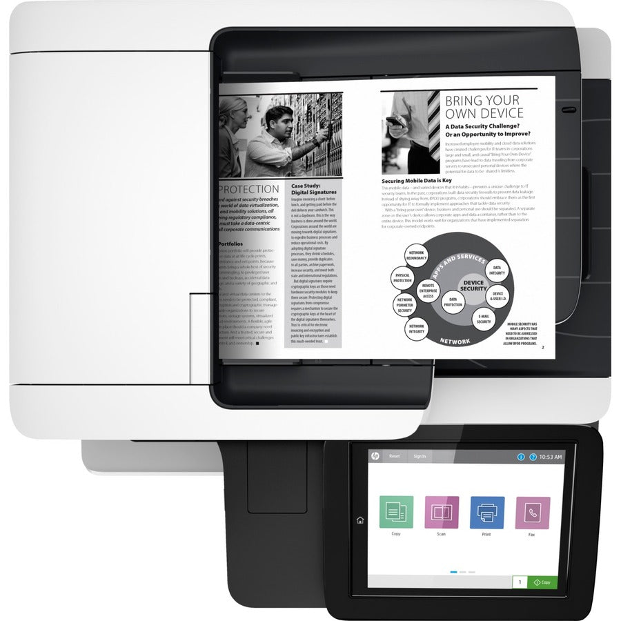 HP LaserJet M528 M528dn Laser Multifunction Printer-Monochrome-Copier/Scanner-43 ppm Mono Print-1200x1200 Print-Automatic Duplex Print-150000 Pages Monthly-650 sheets Input-Color Scanner-600 Optical Scan-Gigabit Ethernet 1PV64A#BGJ