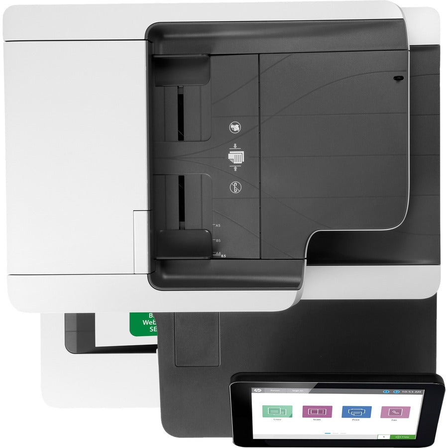 HP LaserJet M578 M578f Laser Multifunction Printer-Color-Copier/Fax/Scanner-40 ppm Mono/Color Print-1200x1200 Print-Automatic Duplex Print-80000 Pages Monthly-650 sheets Input-Color Scanner-600 Optical Scan-Color Fax-Gigabit Ethernet 7ZU86A#BGJ