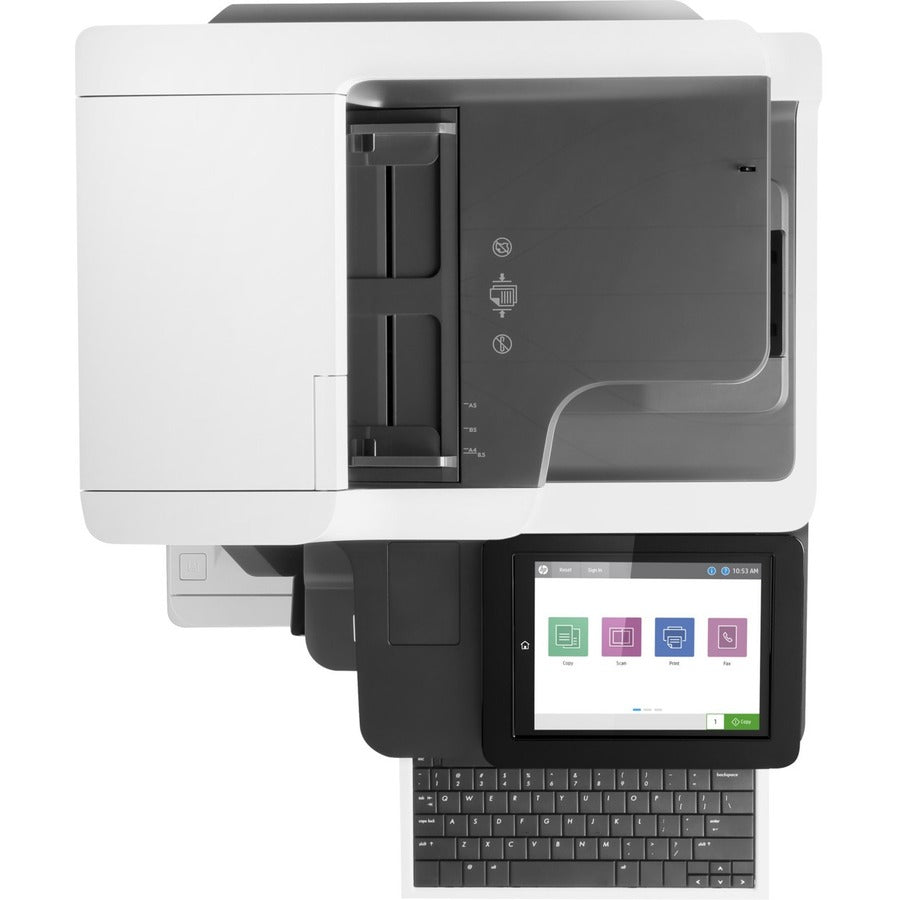 HP LaserJet Enterprise M636z Laser Multifunction Printer-Monochrome-Copier/Fax/Scanner-75 ppm Mono Print-1200x1200 dpi Print-Automatic Duplex Print-300000 Pages-3200 sheets Input-600 dpi Optical Scan-Wireless LAN-Mopria-Wi-Fi Direct 7PT01A#BGJ