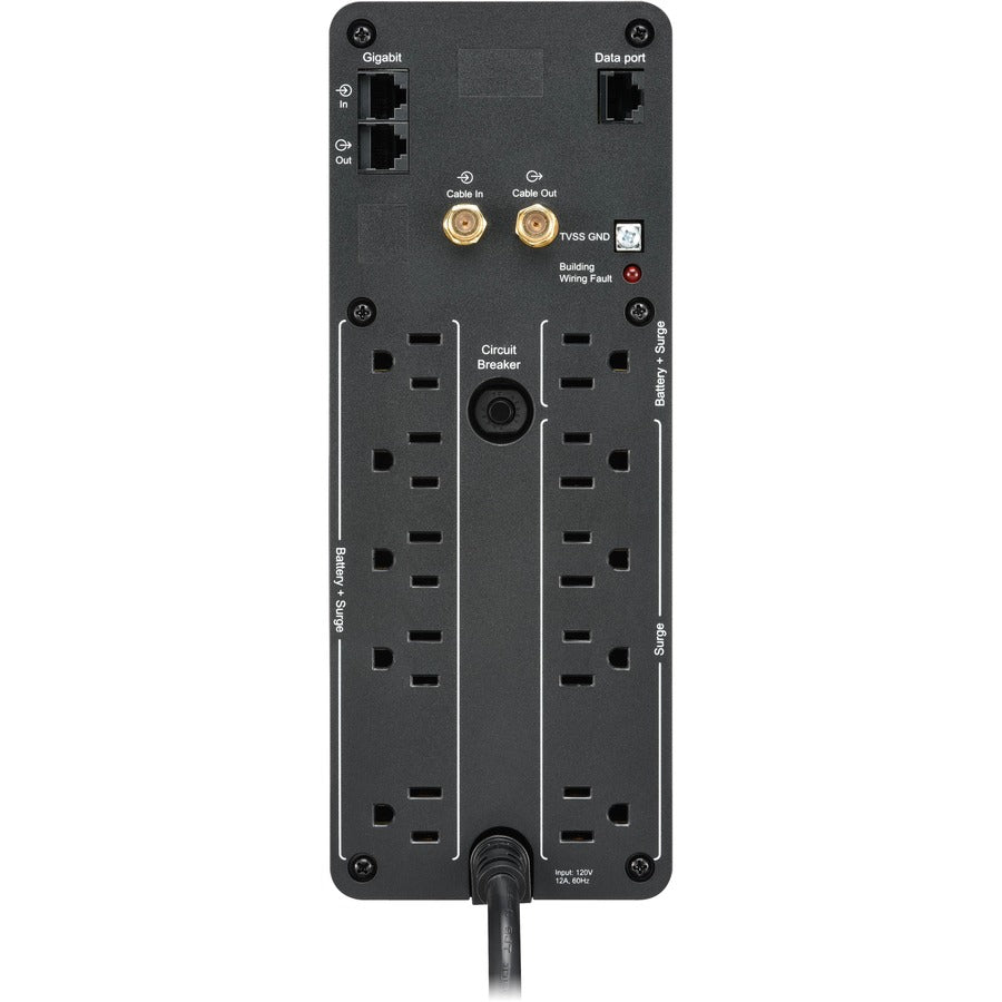 APC by Schneider Electric Back-UPS Pro BN 1350VA, 10 Outlets, 2 USB Charging Ports, AVR, LCD Interface BN1350M2