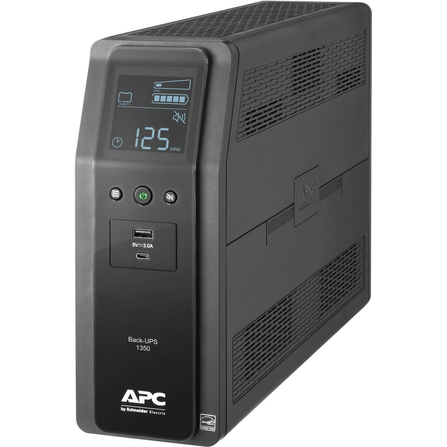 APC by Schneider Electric Back-UPS Pro BN 1350VA, 10 Outlets, 2 USB Charging Ports, AVR, LCD Interface BN1350M2