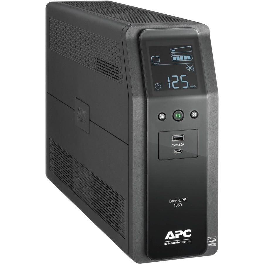 APC by Schneider Electric Back-UPS Pro BN 1350VA, 10 Outlets, 2 USB Charging Ports, AVR, LCD Interface BN1350M2