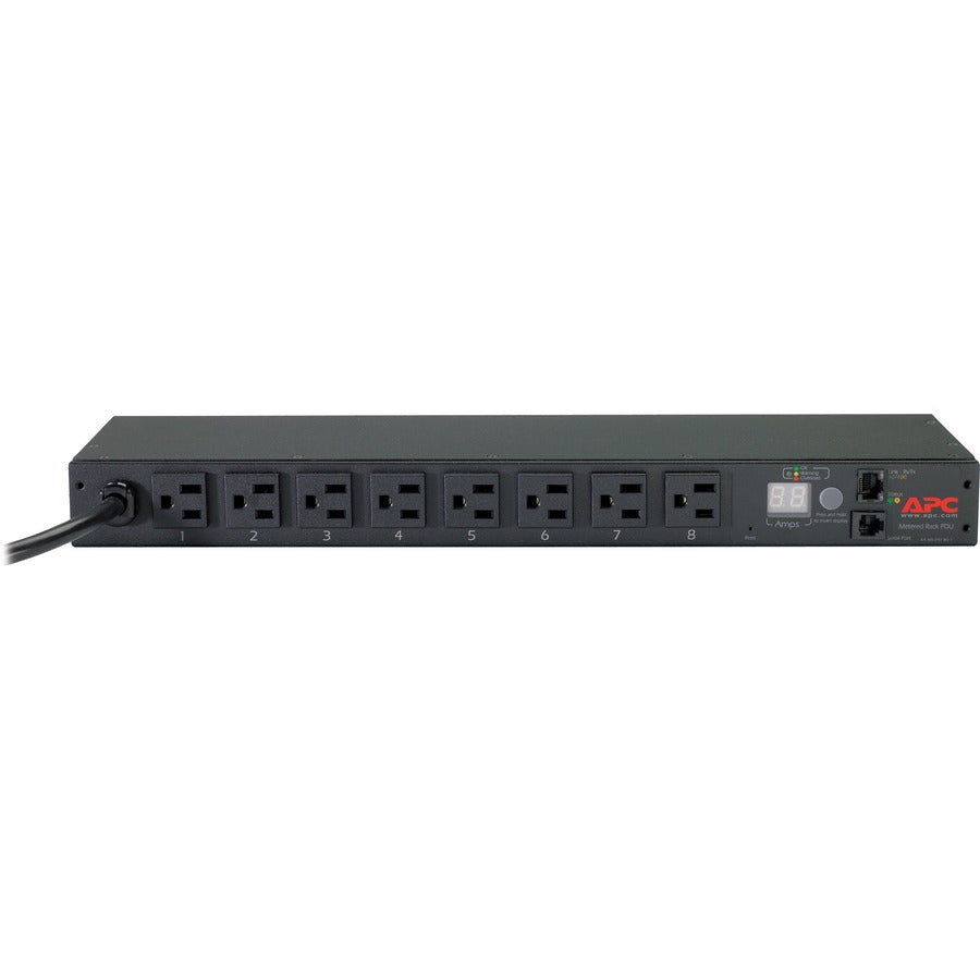 APC by Schneider Electric Rack PDU, Metered, 1U, 15A, 100/120V, (8) 5-15 AP7800B