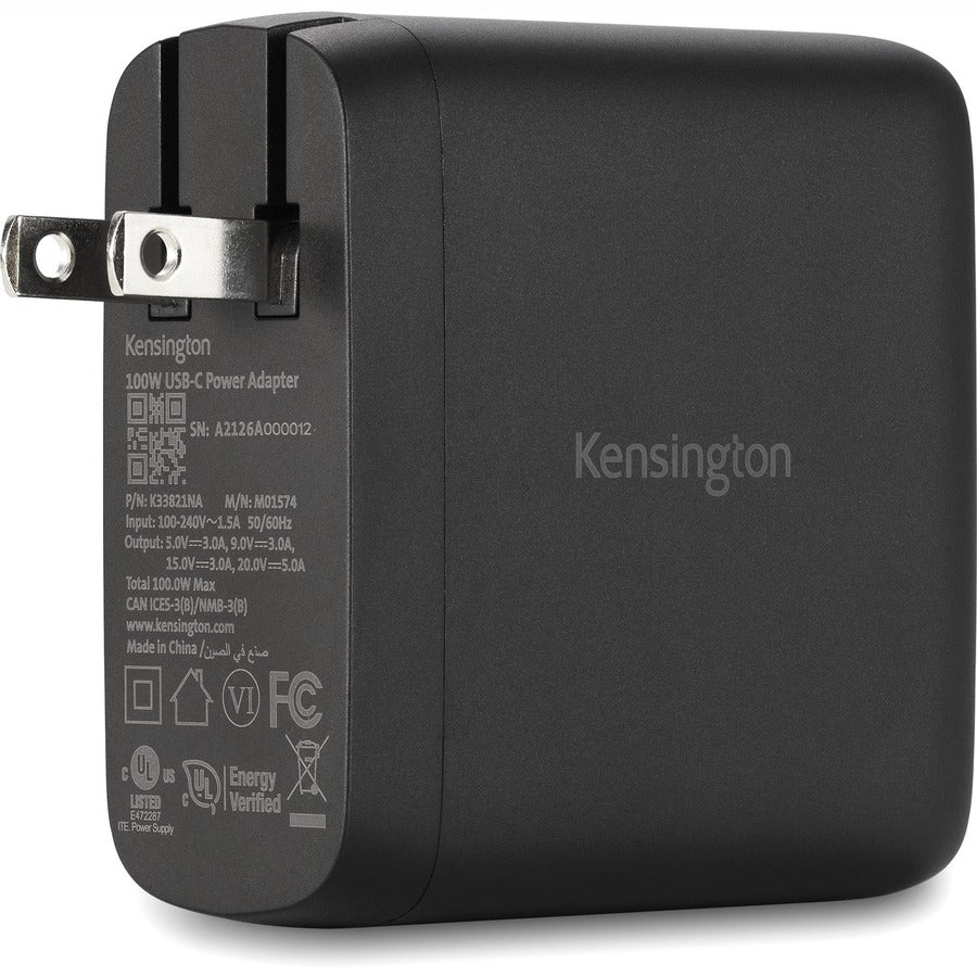 Kensington 100W USB-C GaN Power Adapter K33821NA
