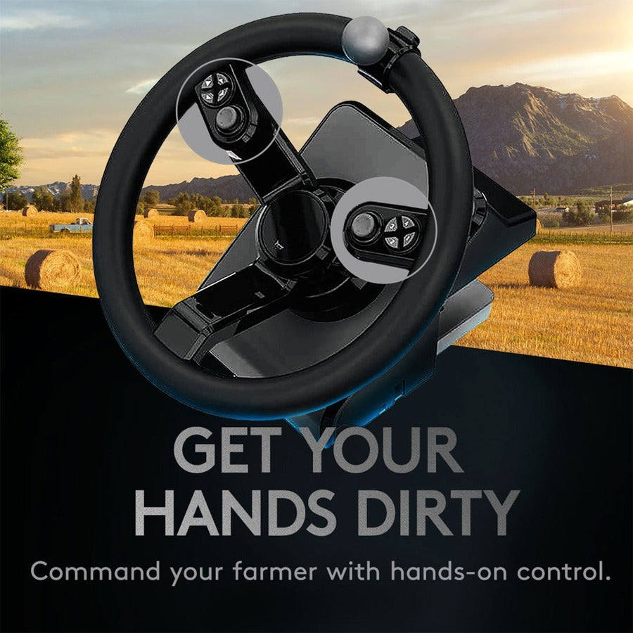 Logitech G Heavy Equipment Bundle Simulation Wheel, Pedals and Side Panel Control Deck 945-000063