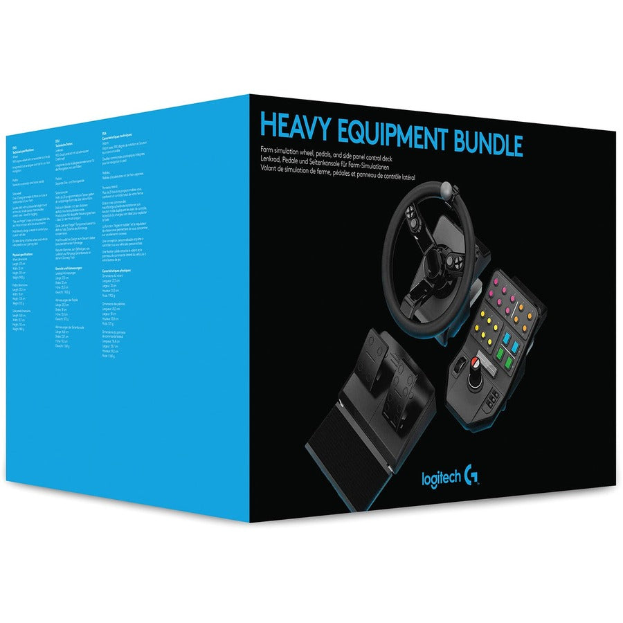Logitech G Heavy Equipment Bundle Simulation Wheel, Pedals and Side Panel Control Deck 945-000063