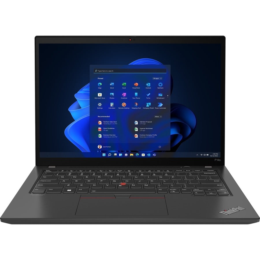 Lenovo ThinkPad P14s Gen 3 21AK005EUS 14" Touchscreen Mobile Workstation - WUXGA - 1920 x 1200 - Intel Core i7 12th Gen i7-1270P Dodeca-core (12 Core) - 16 GB Total RAM - 16 GB On-board Memory - 512 GB SSD - Black 21AK005EUS