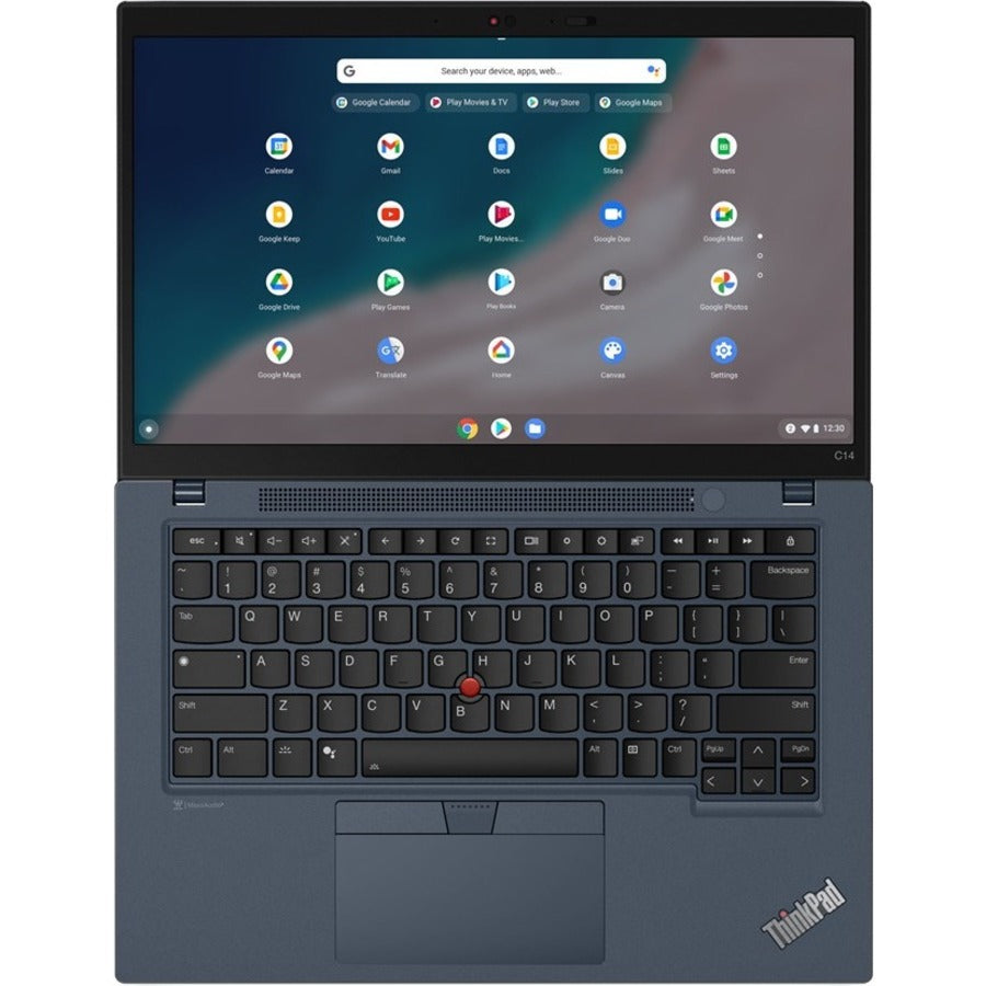 Lenovo ThinkPad C14 Gen 1 21C9000HUS 14" Chromebook - Full HD - 1920 x 1080 - Intel Core i5 12th Gen i5-1245U Deca-core (10 Core) - 8 GB Total RAM - 8 GB On-board Memory - 256 GB SSD - Abyss Blue 21C9000HUS