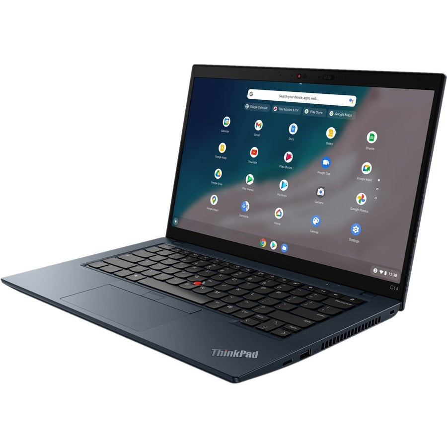 Lenovo ThinkPad C14 Gen 1 21C9000HUS 14" Chromebook - Full HD - 1920 x 1080 - Intel Core i5 12th Gen i5-1245U Deca-core (10 Core) - 8 GB Total RAM - 8 GB On-board Memory - 256 GB SSD - Abyss Blue 21C9000HUS