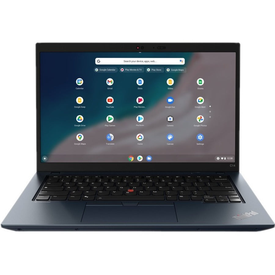 Lenovo ThinkPad C14 Gen 1 21C9000HUS 14" Chromebook - Full HD - 1920 x 1080 - Intel Core i5 12th Gen i5-1245U Deca-core (10 Core) - 8 GB Total RAM - 8 GB On-board Memory - 256 GB SSD - Abyss Blue 21C9000HUS