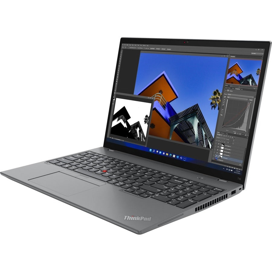 Lenovo ThinkPad T16 Gen 1 21BV00GJUS 16" Touchscreen Notebook - WUXGA - 1920 x 1200 - Intel Core i7 12th Gen i7-1260P Dodeca-core (12 Core) 2.10 GHz - 16 GB Total RAM - 16 GB On-board Memory - 512 GB SSD - Storm Gray 21BV00GJUS