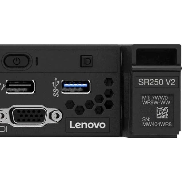 Serveur Rack Lenovo ThinkSystem SR250 V2 7D7QA021NA 1U - 1 x Intel Xeon E-2336 2,90 GHz - 16 Go RAM - Contrôleur Serial ATA 7D7QA021NA