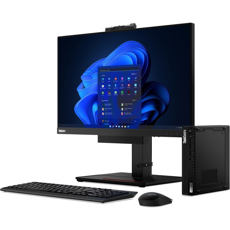 Ordinateur de bureau Lenovo ThinkCentre M90q Gen 3 11U5005UCA - Intel Core i7 12e génération i7-12700 Dodeca-core (12 cœurs) - 16 Go de RAM DDR5 SDRAM - 512 Go NVMe M.2 PCI Express PCI Express NVMe 4.0 x4 SSD - Minuscule - Noir 11U5005UCA