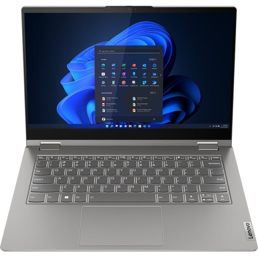 Lenovo ThinkBook 14s Yoga G2 IAP 21DM003RCA 14" Touchscreen Notebook - Full HD - 1920 x 1080 - Intel Core i5 12th Gen i5-1235U Deca-core (10 Core) - 16 GB Total RAM - 8 GB On-board Memory - 256 GB SSD - Mineral Gray 21DM003RCA
