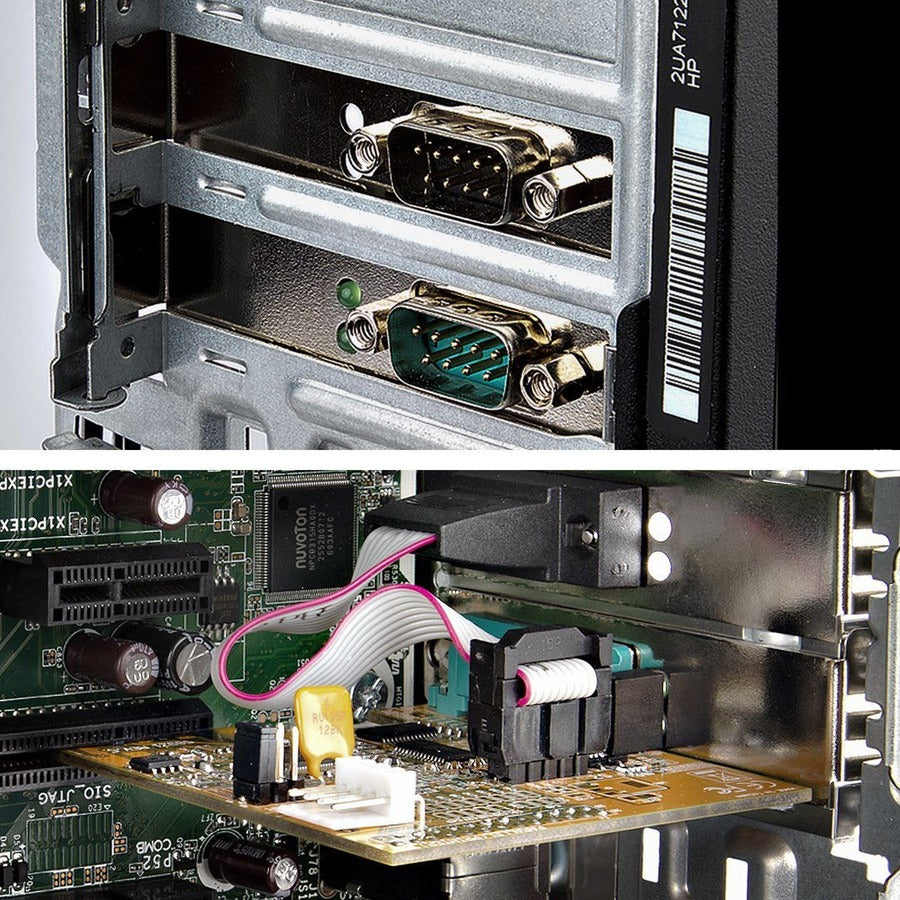 StarTech.com Carte série PCI Express 2 ports, carte série double port PCIe vers RS232 (DB9), 16C1050 UART, rétention COM, Windows et Linux 21050-PC-SERIAL-LP