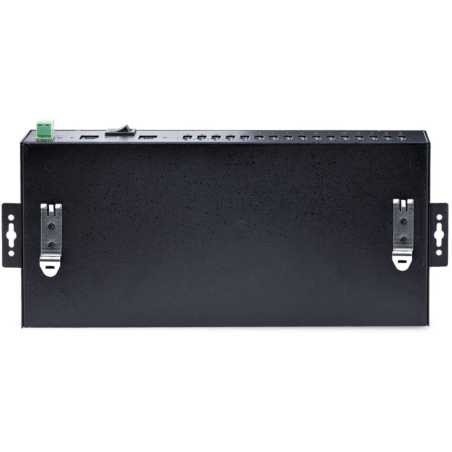 StarTech.com Hub USB 3.0 industriel 16 ports 5 Gbit/s, montable, alimentation du bornier jusqu'à 120 W partagée, chargement USB, hub/commutateur double hôte 5G16AINDS-USB-A-HUB