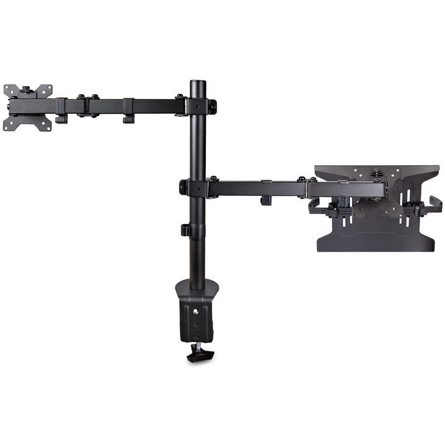 StarTech.com Bras pour écran avec plateau VESA pour ordinateur portable, pour ordinateur portable et écran unique jusqu'à 32", support de bras réglable pour ordinateur portable, pince en C/œillet A2-LAPTOP-DESK-MOUNT