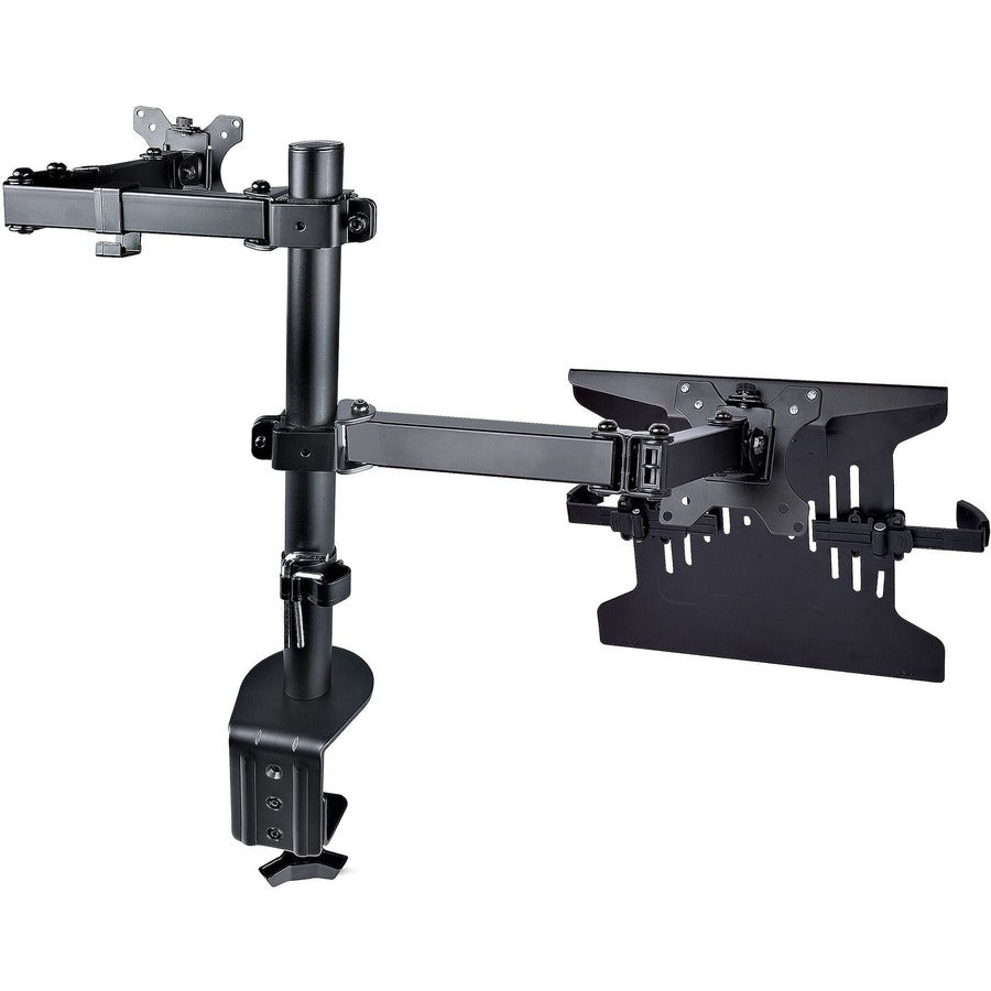 StarTech.com Bras pour écran avec plateau VESA pour ordinateur portable, pour ordinateur portable et écran unique jusqu'à 32", support de bras réglable pour ordinateur portable, pince en C/œillet A2-LAPTOP-DESK-MOUNT