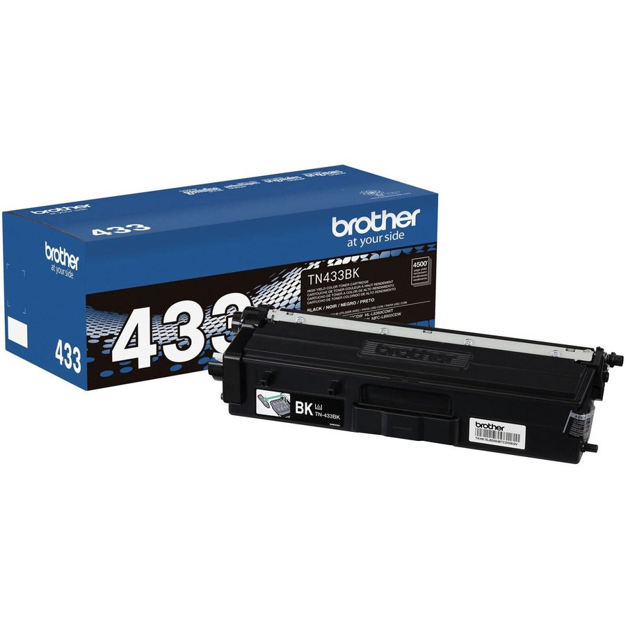 Cartouche de toner laser originale à haut rendement Brother TN433BK - Noir - 1 de chaque TN433BK