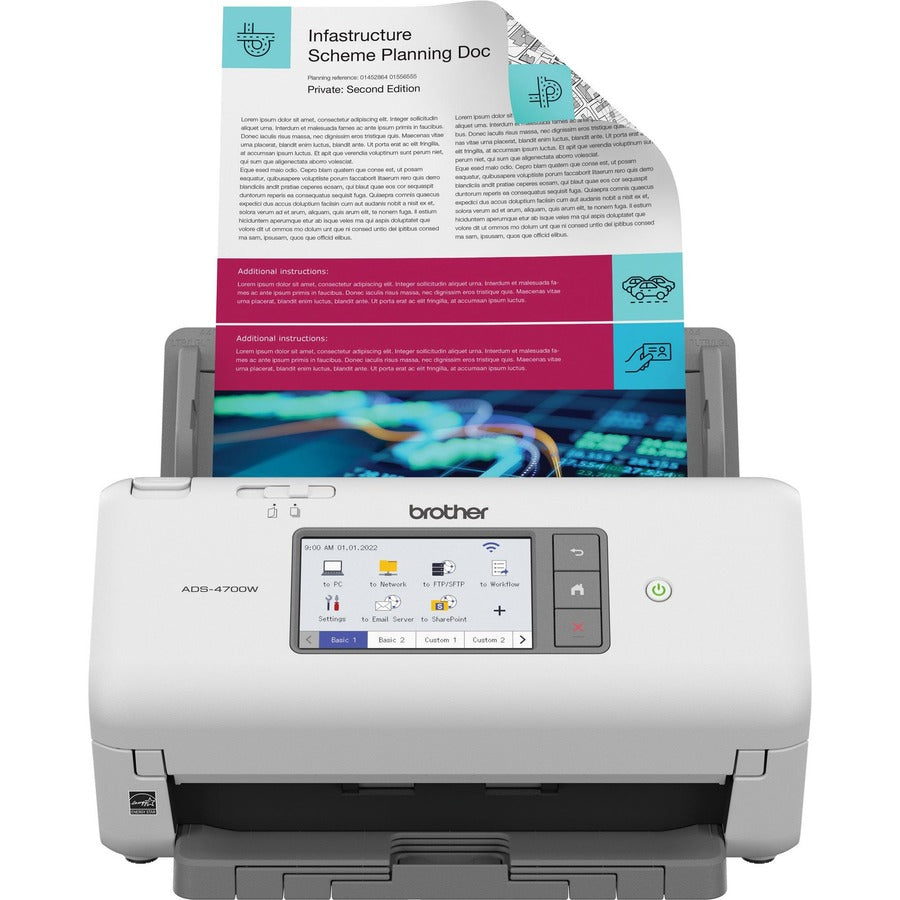Scanner feuilles Brother ADS-4700W - 600 x 600 dpi optique ADS4700W