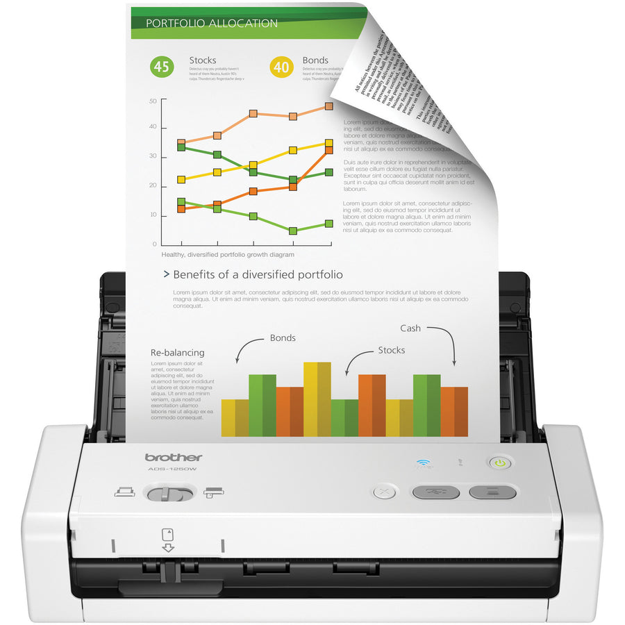 Brother ADS-1250W Wireless Compact Desktop Scanner ADS-1250W
