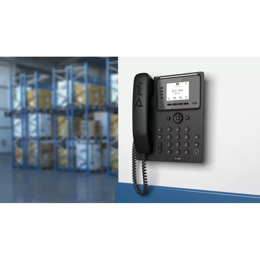 Poly CCX 350 IP Phone - Corded - Corded - Desktop, Wall Mountable 2200-49690-019