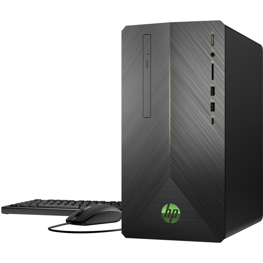 HP Pavilion Gaming TG01-2000a TG01-2039 Desktop Computer - AMD Ryzen 5 5600G Hexa-core (6 Core) 3.90 GHz - 16 GB RAM DDR4 SDRAM - 512 GB M.2 PCI Express NVMe SSD - Tower - Shadow Black, Acid Green 575L4AA#ABL