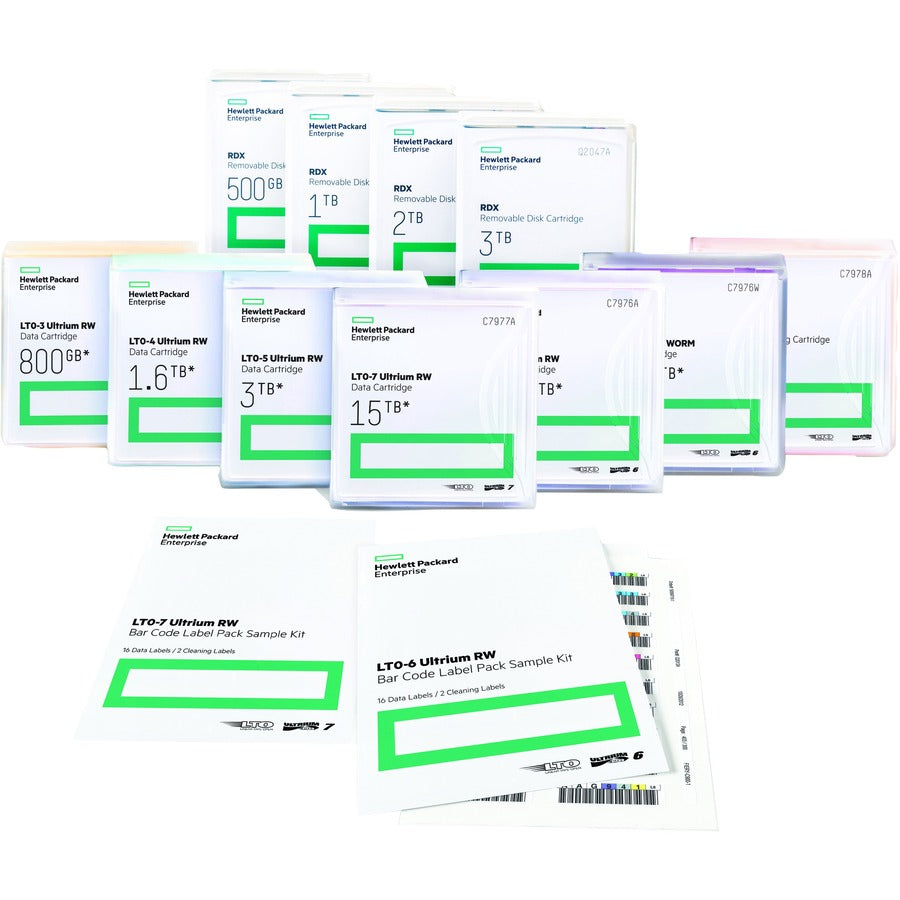 HPE LTO-5 Ultrium RW Bar Code Label Q2011A