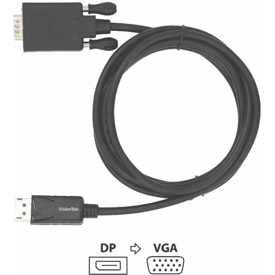 VisionTek DisplayPort to VGA 2 Meter Active Cable (M/M) 901216