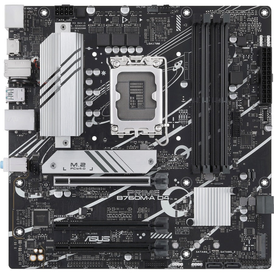 Asus Prime B760M-A D4 Desktop Motherboard - Intel B760 Chipset - Socket LGA-1700 - Micro ATX PRIMEB760M-AD4