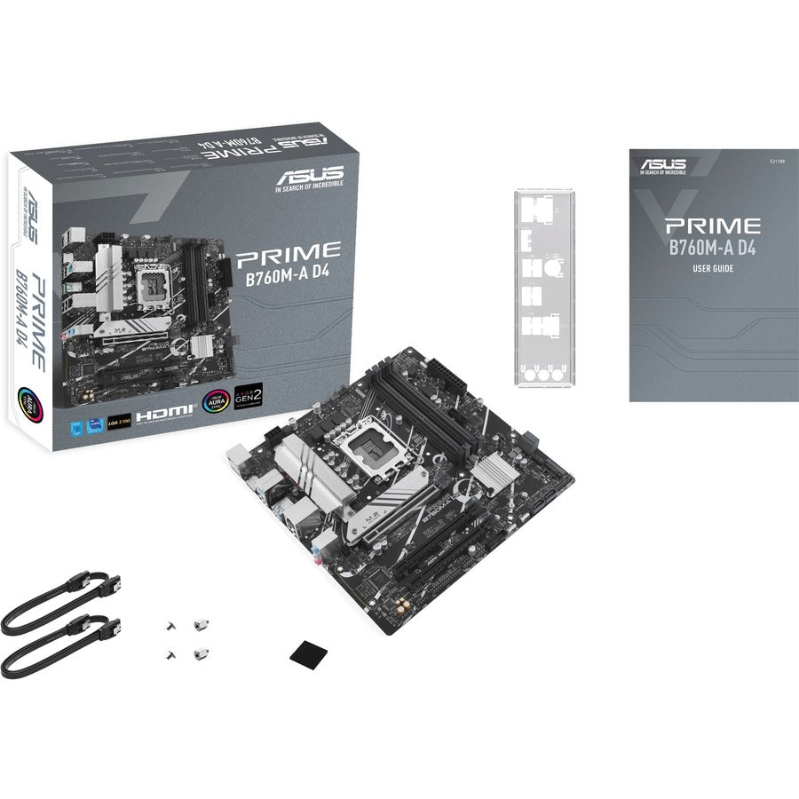 Carte mère de bureau Asus Prime B760M-A D4 - Chipset Intel B760 - Socket LGA-1700 - Micro ATX PRIMEB760M-AD4