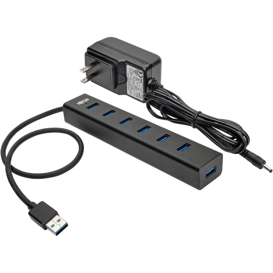 Tripp Lite 7-Port Portable USB 3.0 SuperSpeed Mini Hub, Aluminum U360-007-AL