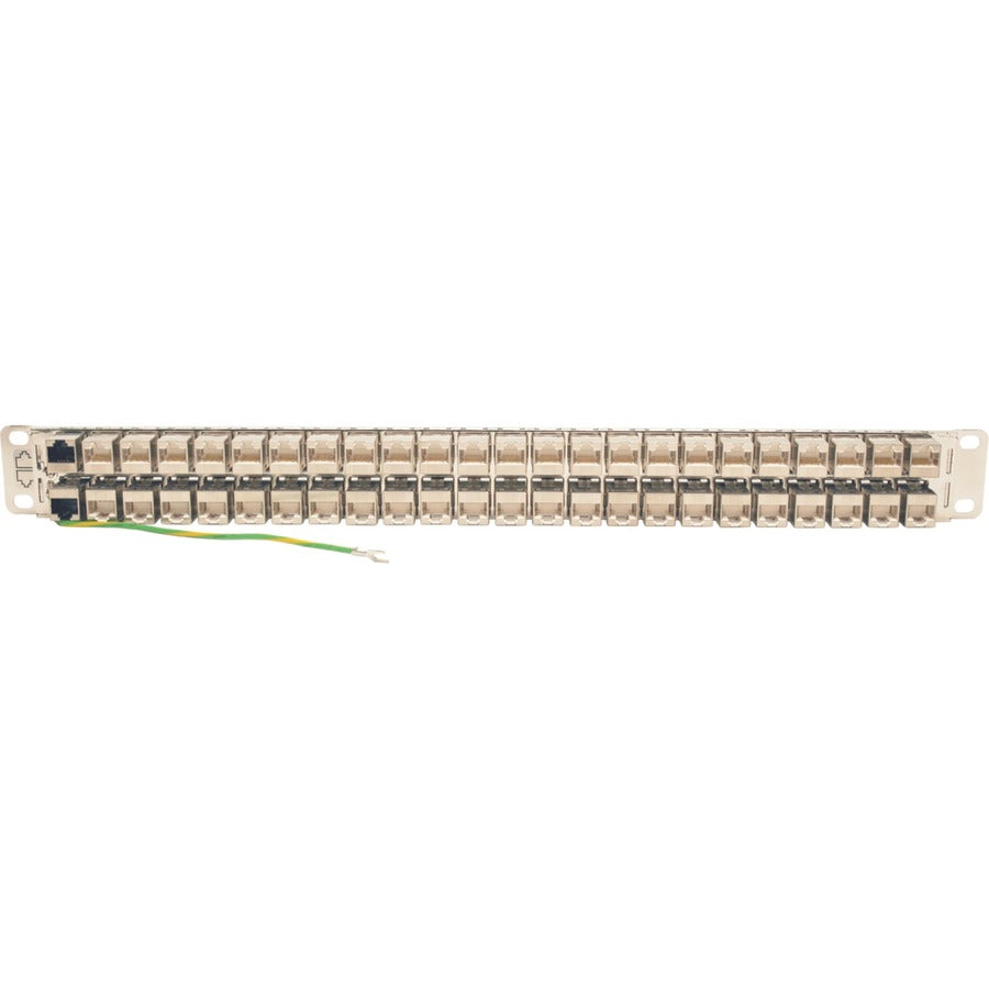 Tripp Lite 48-Port Cat6a Patch Panel Rackmount Shielded Feedthrough RJ45 1U N254-048-SH-6A