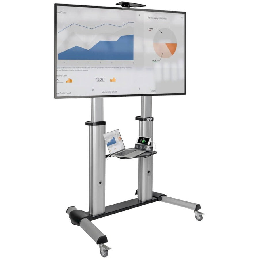 Tripp Lite Mobile Flat-Panel Floor Stand - 60" - 100" TVs and Monitors, Heavy-Duty DMCS60100XX