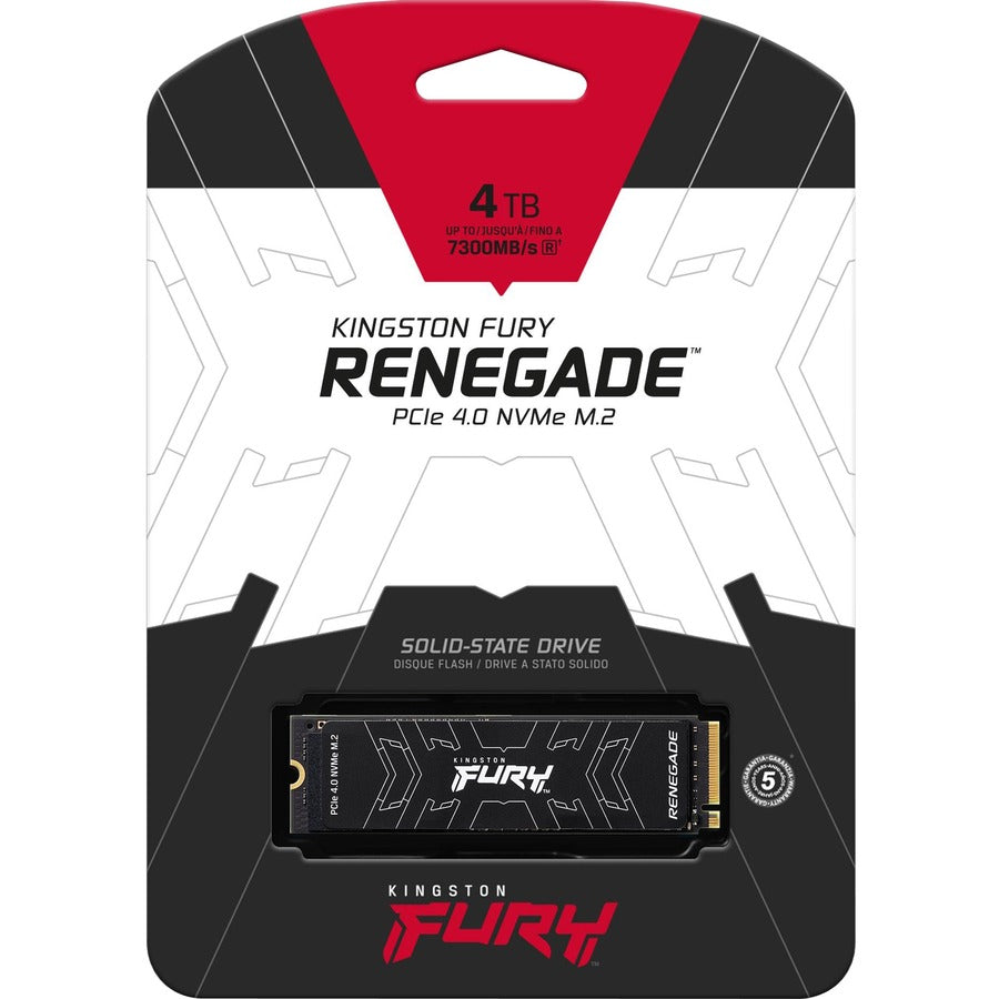 Kingston FURY Renegade 4 TB Solid State Drive - M.2 2280 Internal - PCI Express NVMe (PCI Express NVMe 4.0 x4) SFYRD/4000G