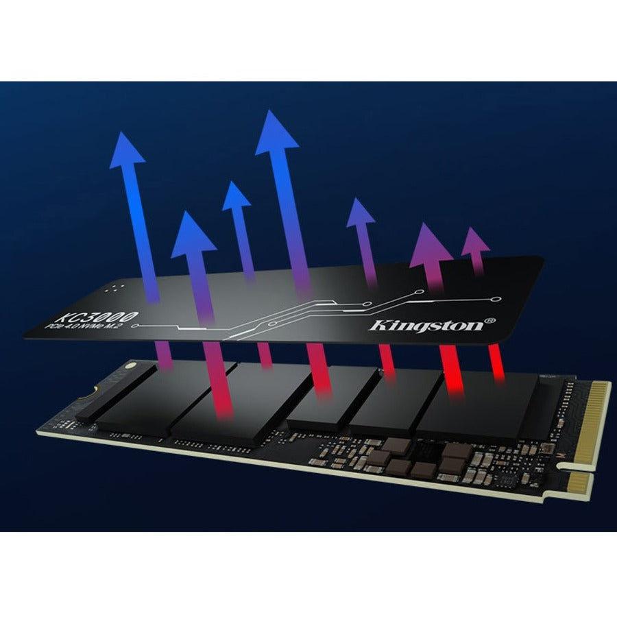 Disque SSD Kingston KC3000 4 To - M.2 2280 interne - PCI Express NVMe (PCI Express NVMe 4.0 x4) SKC3000D/4096G