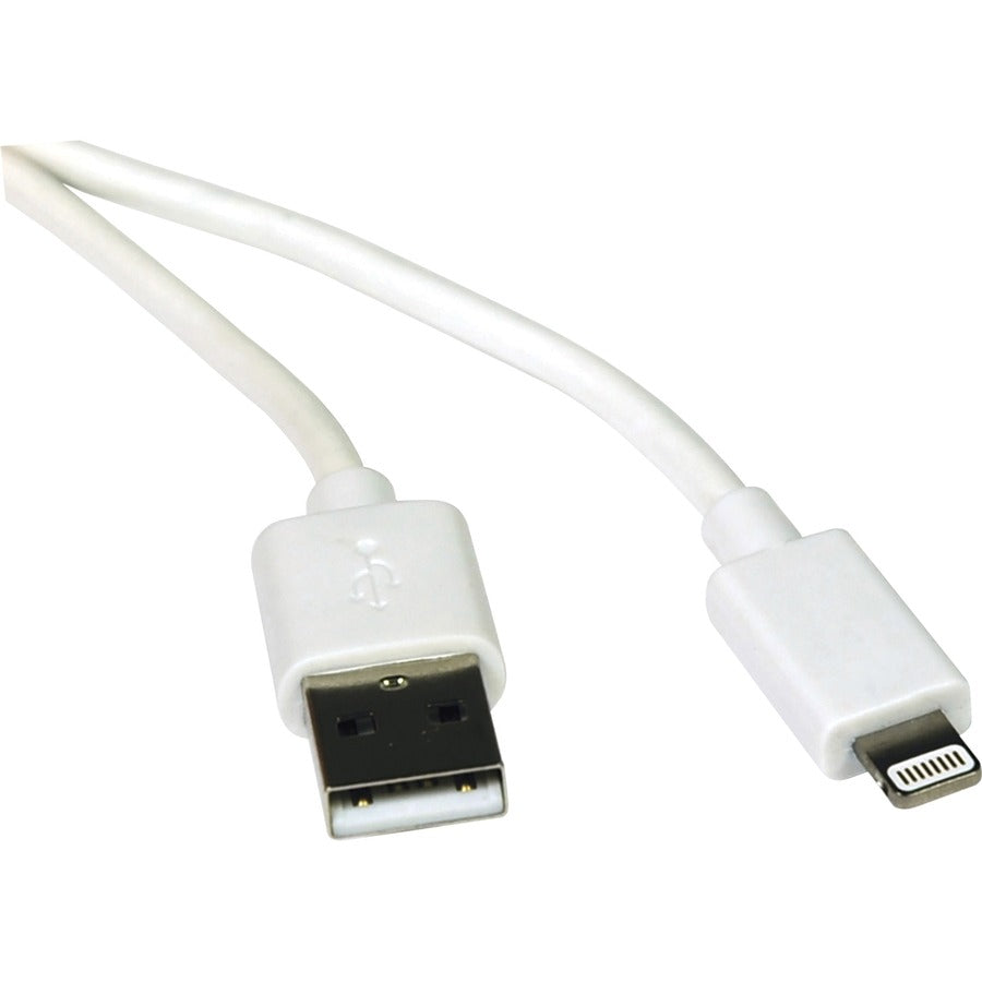 Tripp Lite 3ft Lightning USB Sync/Charge Cable for Apple Iphone / Ipad White 3' M100-003-WH