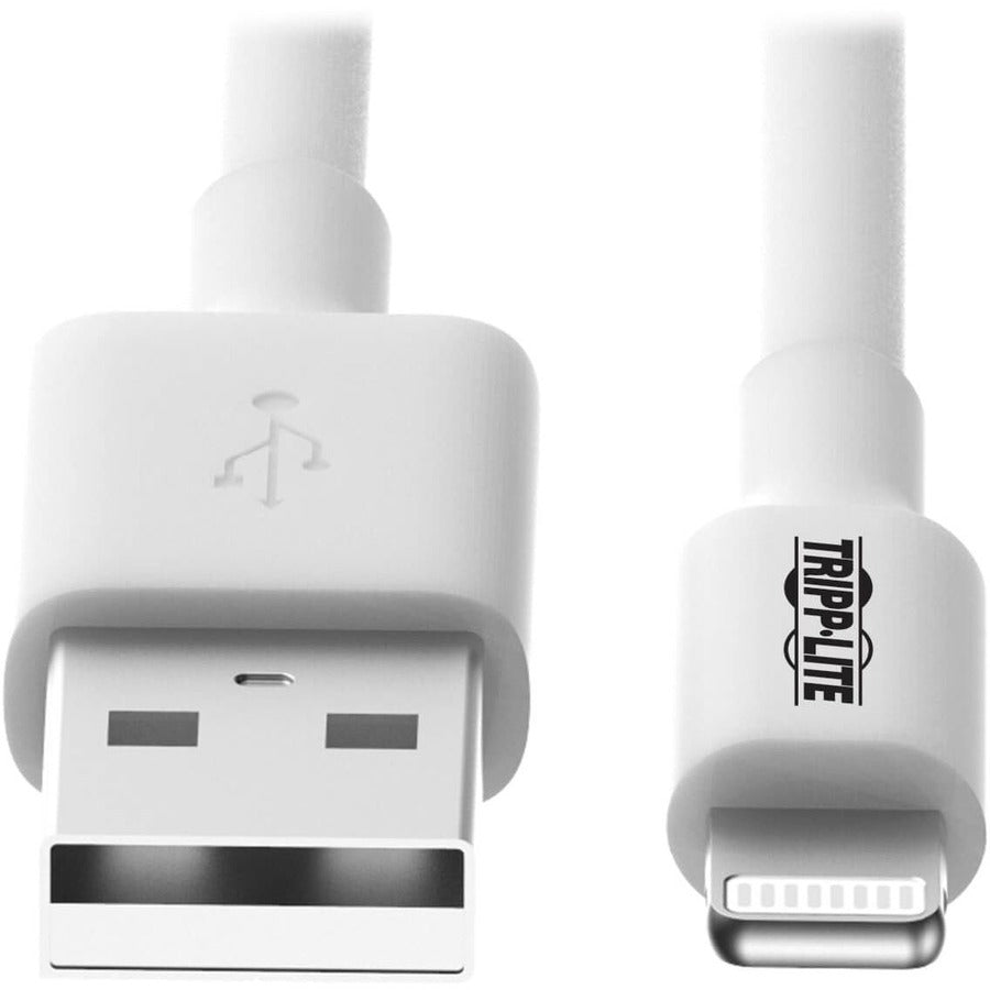 Tripp Lite 3ft Lightning USB Sync/Charge Cable for Apple Iphone / Ipad White 3' M100-003-WH