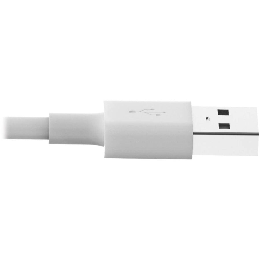 Tripp Lite 3ft Lightning USB Sync/Charge Cable for Apple Iphone / Ipad White 3' M100-003-WH