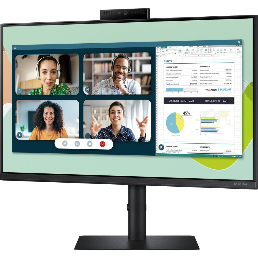 Moniteur ACL Full HD avec webcam 24 po Samsung Professional S24A400VEN - 16:9 - Noir LS24A400VENXZA