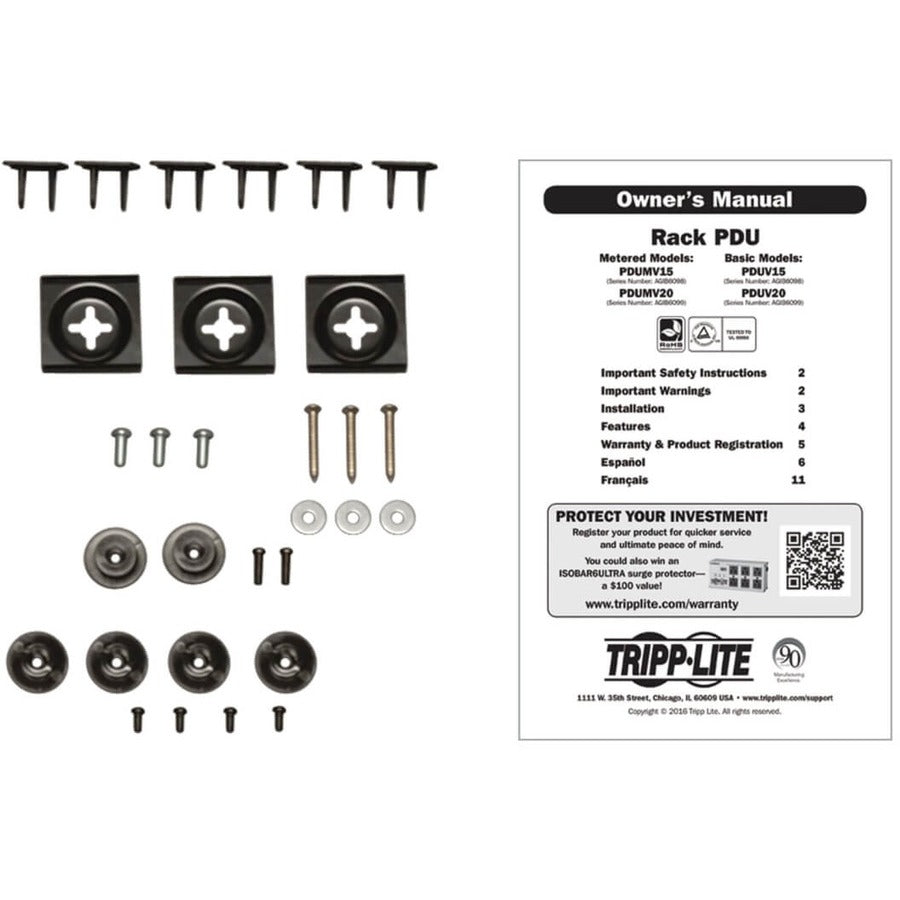 Tripp Lite PDUMV15 PDU mesuré 120 V 15 A 16 prises PDUMV15