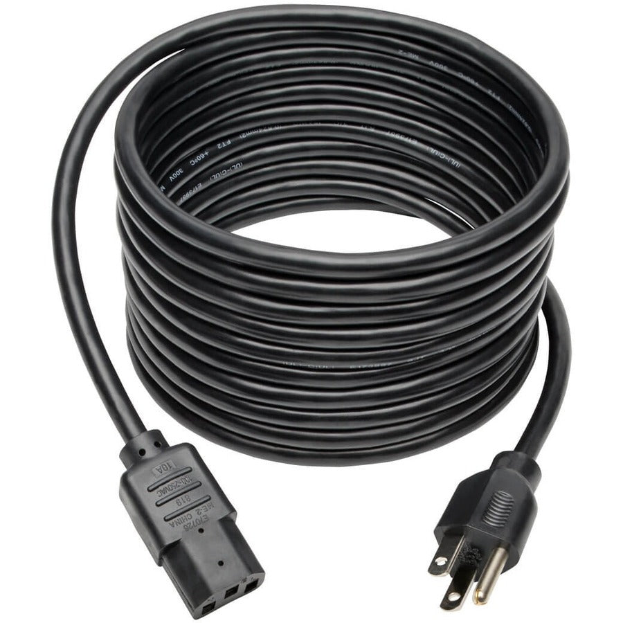 Tripp Lite 15ft Computer Power Cord Cable 5-15P to C13 10A 18AWG 15' P006-015