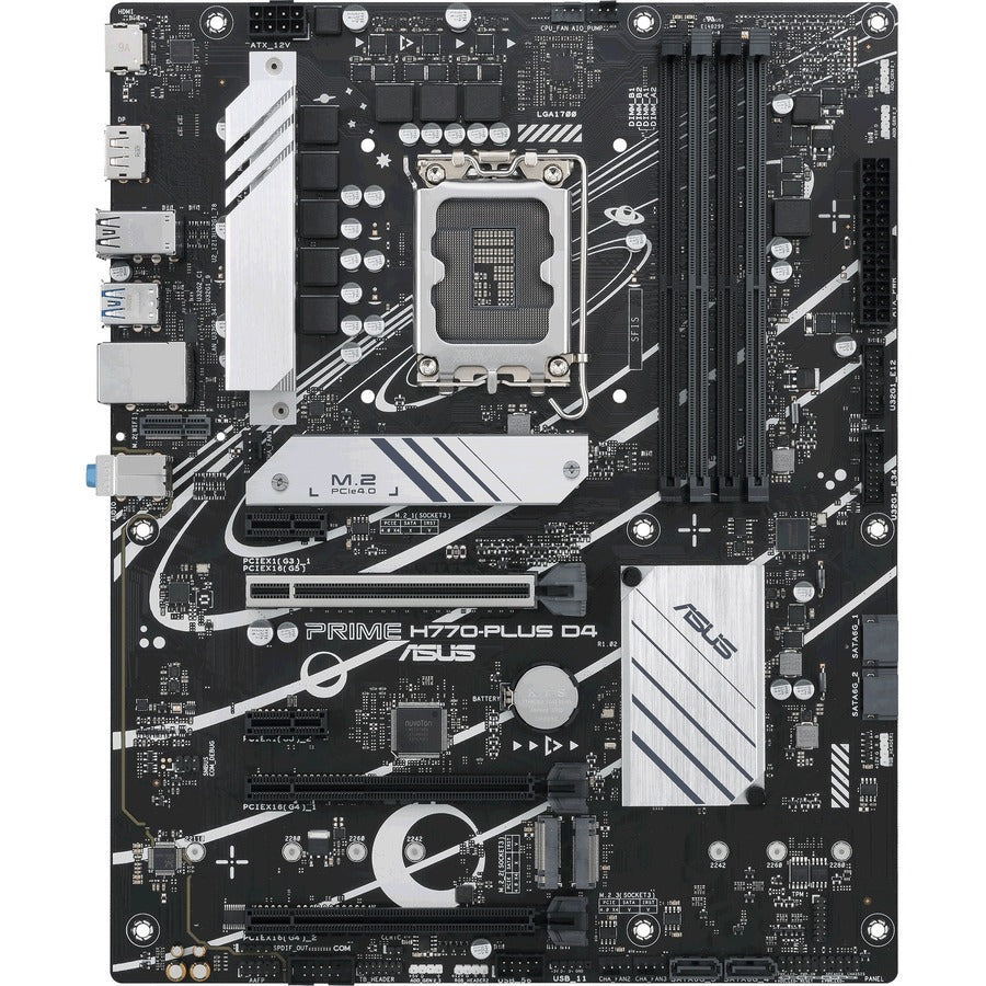 Asus Prime H770-PLUS D4 Desktop Motherboard - Intel H770 Chipset - Socket LGA-1700 - ATX PRIMEH770-PLUSD4