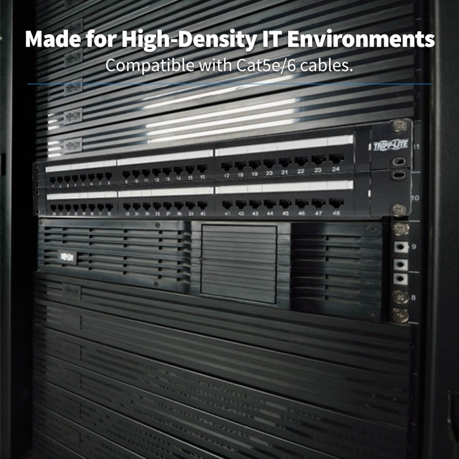 Tripp Lite 48 ports Cat6 Cat5 panneau de brassage montage en rack 110 Punch Down RJ45 Ethernet 1URM 568B N252-048