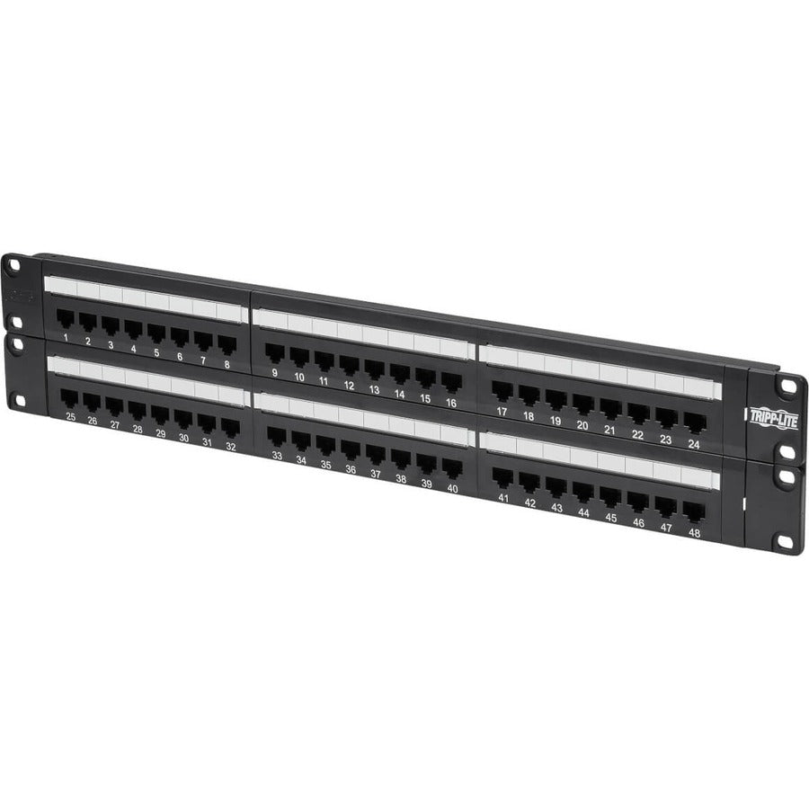 Tripp Lite 48 ports Cat6 Cat5 panneau de brassage montage en rack 110 Punch Down RJ45 Ethernet 1URM 568B N252-048